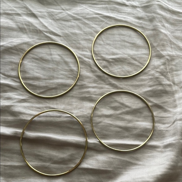 Gold 4‎ Band Bangle Bracelet Minimalist Jewelry - Picture 3 of 4